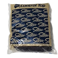 Silkies Control Top Queen Off Black Size XX-Large Pantyhose Nylons Stockings
