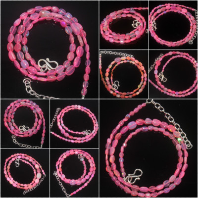 Ethiopian opal Smooth Oval Beads Necklace Of Different varieties