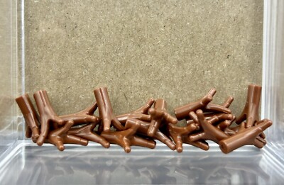 LEGO Parts (30) Reddish Brown Plant Flower Stem w Bar 3 Stems Short ~ No 68211