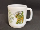 Vintage Glasbake Famous 1970s Country Club Golf Courses Golfer Mug Coffee Cup