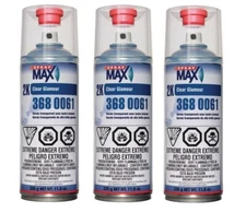 3 CANS USC SPRAYMAX 2K GLAMOUR HIGH GLOSS CLEAR COAT SPRAY MAX 3680061 AEROSOL