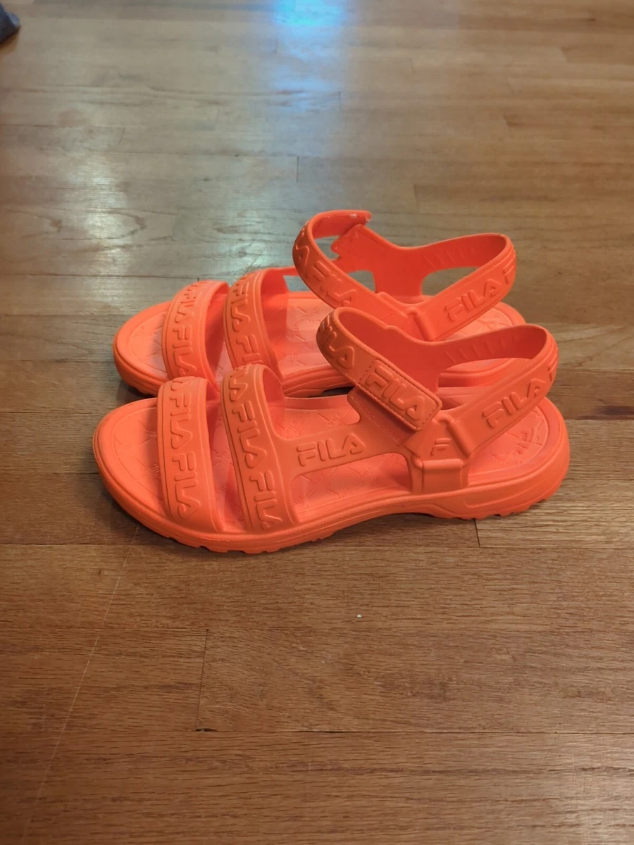 Fila sandals on sale mens orange