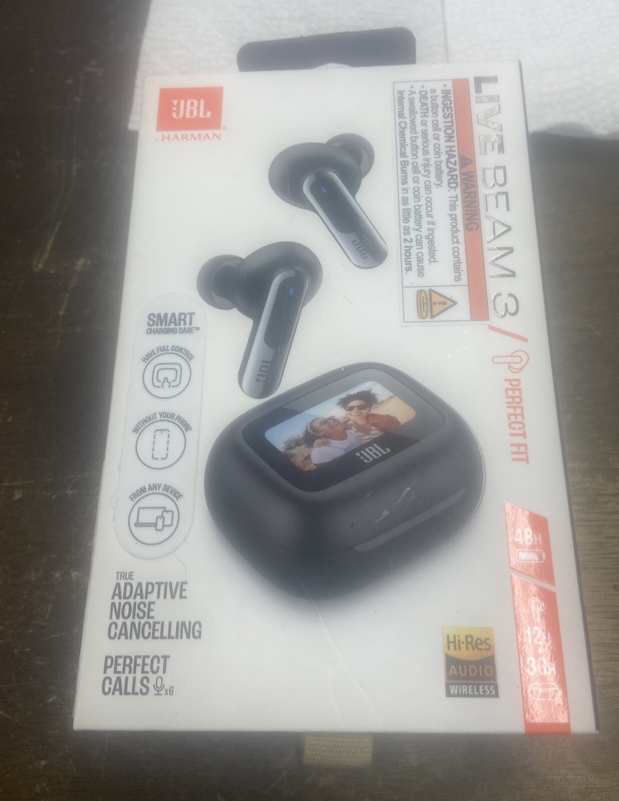 JBL - Live Beam 3 True Wireless Noise Cancelling Earbuds - Black - NEW