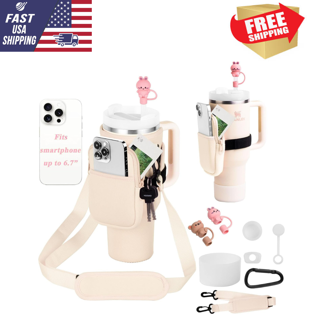 Stanley Cup Holder Accessories with Strap for Stanley 40oz 30oz Tumbler with Str-image