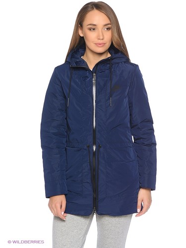 NIKE DOWN FILL HOODED PARKA JACKET COAT SIZE M (805080 451) OBSIDIAN - Picture 2 of 9