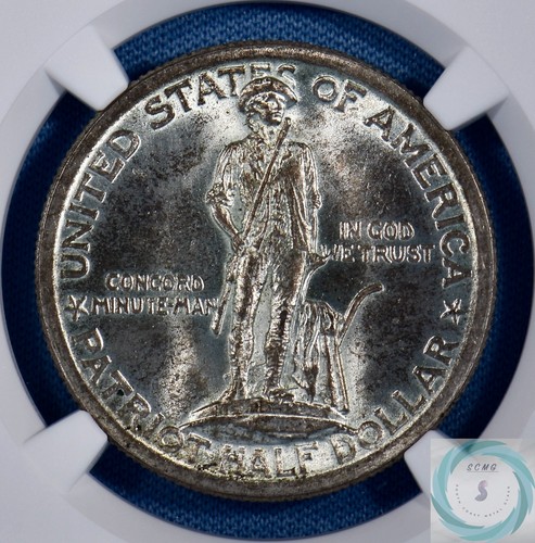 1925 Lexington-Concord Commemorative Half Dollar NGC MS 65 w/CAC - Stunner!!! - Picture 4 of 14