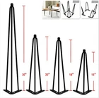 HST 6" - 30" Coffee Table Metal Hairpin Legs Iron Bar Black Set of 4 for DIY