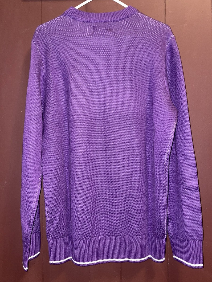 Palace Skateboards Finger Up Knit Sweater Purple Size Large
