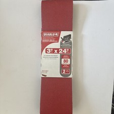Sanding Belts, Diablo 24 in. L X 3 in. Medium 80 Grit Ideal For Wood
