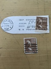 1 1/2 cent Martha Washington. 2 Stamps. Free Shipping.