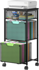3 Drawer Mobile File Cabinet for Home Office, Rolling Filing Cabinet on Lockable