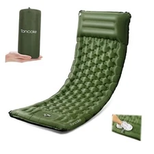 Sleeping Pad for Camping, Ultralight 4.7" Extra-Thick Inflatable Military Green