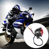 Eurowagens Rot 12V LED Schwarz Verstellbar Cafe Racer RüCklicht FüR MotorräDer