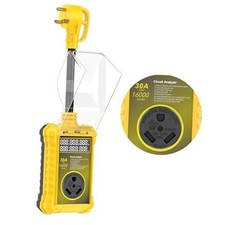 Rv Surge Protector 30 Amp Waterproof,16000 J Upgraded RV Power Surge 30A yellow