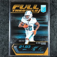 2024 Donruss Elite Football DE'VON ACHANE Full Throttle Orange 49/99 #3