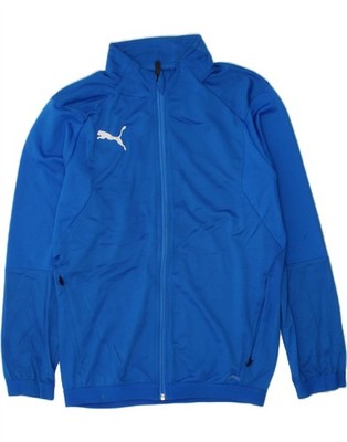 Puma Jungen Trainingsanzug Oberteil Jacke 13-14 Jahre blau Polyester ZT09