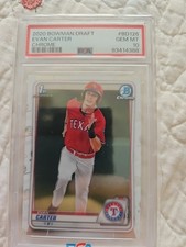 2020 Bowman Draft - Chrome Evan Carter #BD-126 (RC)