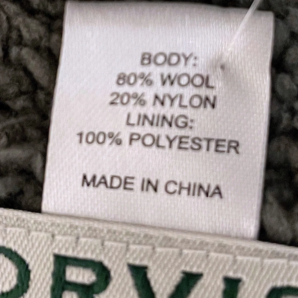 ORVIS Fair Isle 标志豆豆帽羊毛混纺夏尔巴内衬灰色白色均码 — 第 4/4 张图片