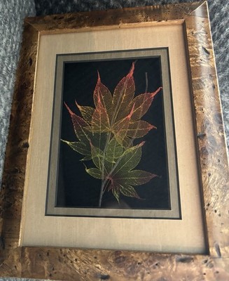 Booker Morey Leaf Lines Signed Jewelry Art Box 3D Leaf Japanese Maple #9-6403