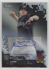 2019 Bowman Bowman Scouts' Top 100 Auto 12/50 Peter Lambert #BTP-96 Auto 7qg