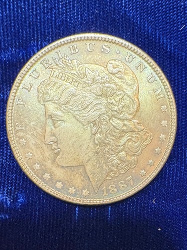 1887 Morgan Silver Dollar Gorgeous Toning & LUSTER