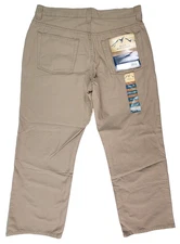 Blue Mountain Mens Pants SIze 34X30 Brown Canvas 5 Pocket Relaxed Fit Tough NWT