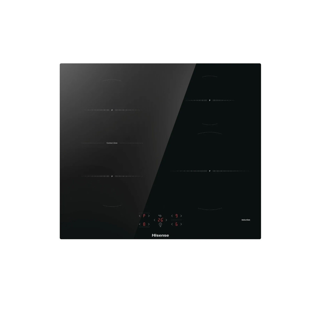 Plaque induction 4 feux Hisense 7200w table de cuisson encastrable noire 60cm