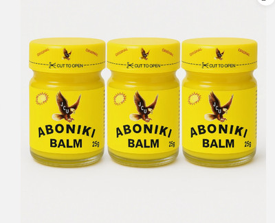 3pcs Original Aboniki Balm 25g for Arthritis,Asthma,Bronchitis,Rheumatism,Cold.