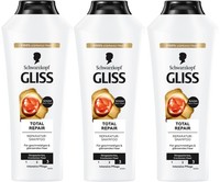 Gliss Shampoo Total Repair, 3X 400Ml