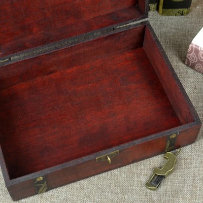 Holzkiste Aufbewahrungsbox Retro Holzschatulle Schmuckkoffer Organizer