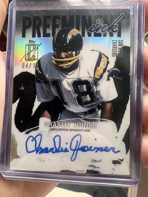 2025 Topps Signature Class Preeminent Ink Charlie Joiner PI-CJO Auto /10