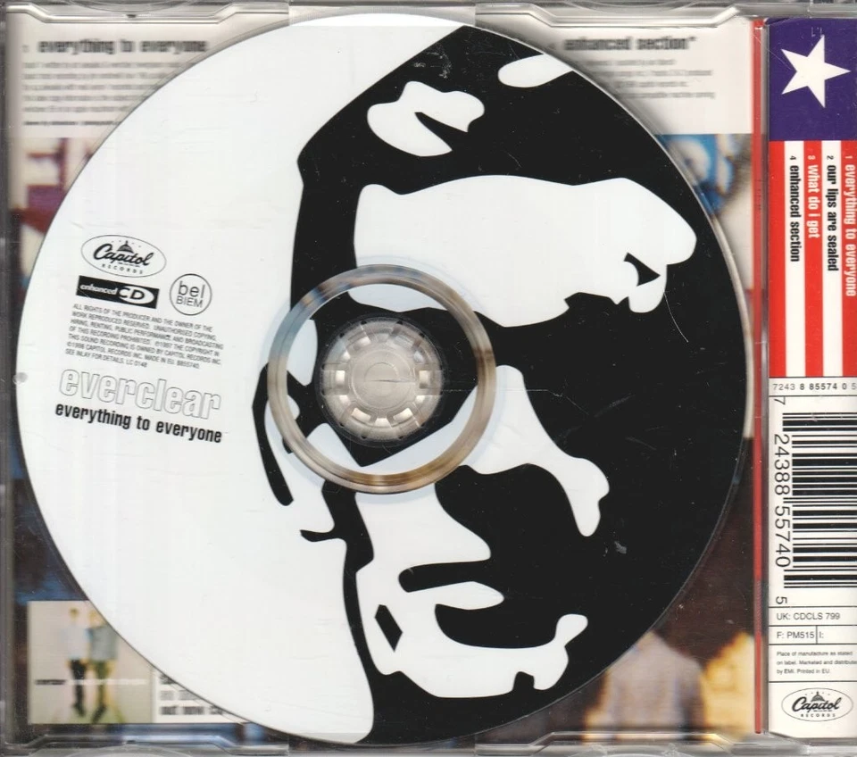 Everclear Everything To Everyone CD UK Capitol 1998 single part 1 enhanced disc - Image 2 of 2