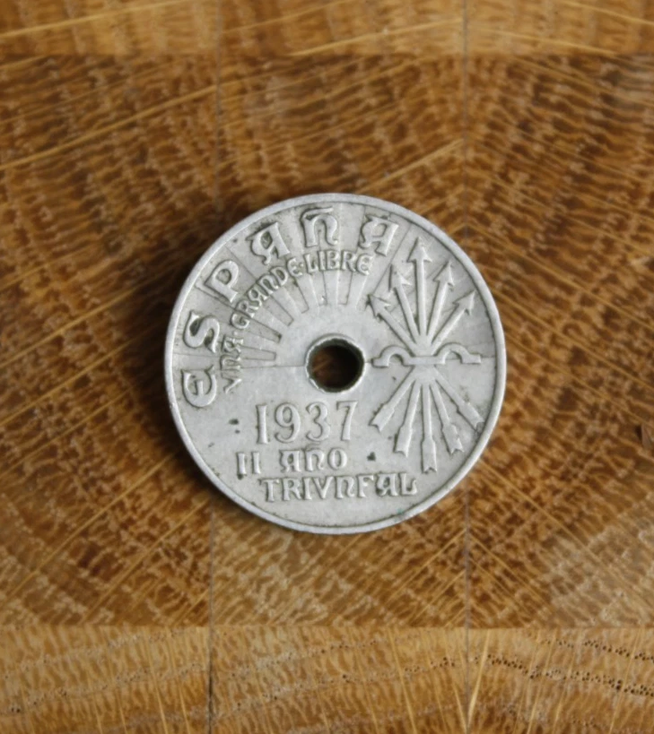 Espagne 25 Centimos 1937 FRANCO KM:753 - Photo 3/4