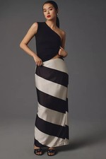 Anthropologie Maeve Column Maxi Skirt L 10 Women's Party High-Rise Fitted 46874