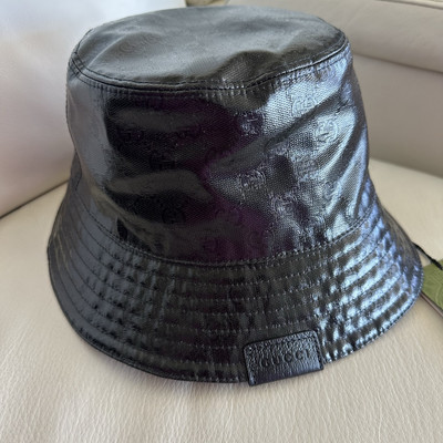 帽子 GUCCI bucket hat gg marmont Gucci Bucket Hat Black GG Marmont Supreme Monogram Logo M 58cm