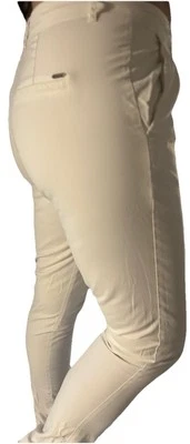 PANTALON TOILE BLANCHE FEMME LE TEMPS DES CERISES TAILLE US 28 FR 38 skinny - Photo 1/4