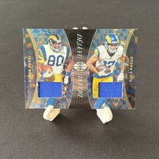 Puka Nacua Isaac Bruce DUAL PATCH | 2024 Panini Illusions Deja Vu | #DV-LAR