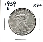 1939 d walking liberty half dollar***XF+***