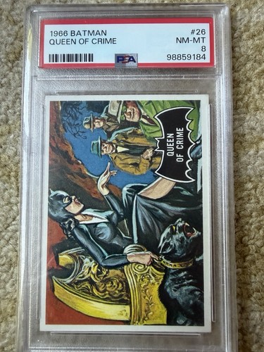 1966 Topps Batman Black Bat #26 Queen of Crime