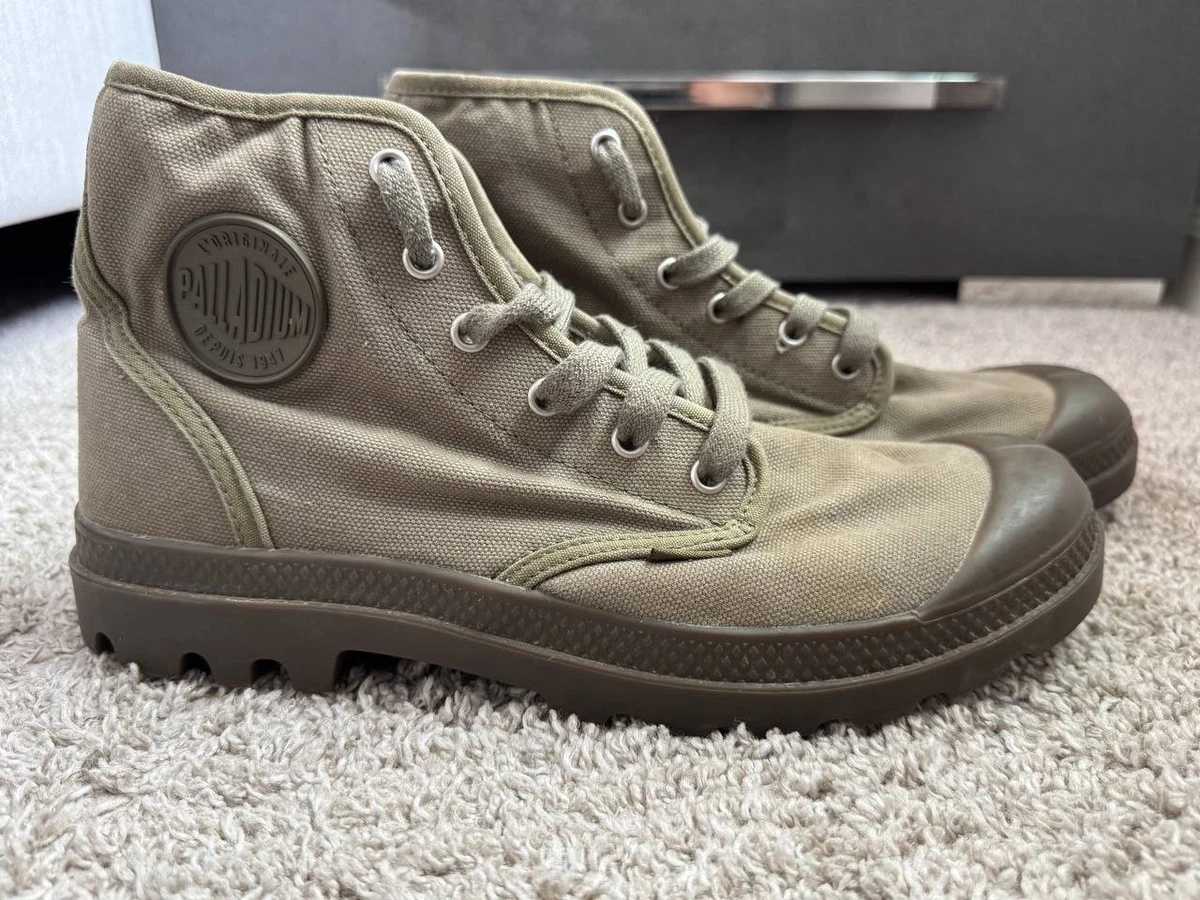Palladium Baggy Boots Mens 8 Green Canvas Ripstop Fold Over High Top 02668-068 Palladium Green Boots for Men for Sale | Shop New & Used  main image 2