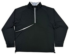 Zero Restriction Mens 1/4 Zip Pullover Golf Jacket Tour Series Size Large Black