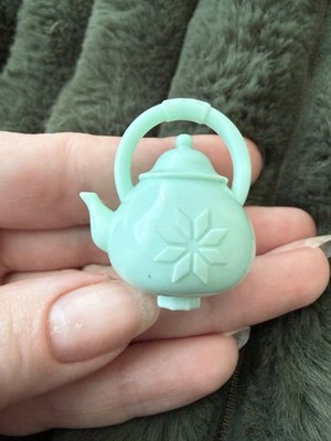 Barbie Ersatz Wasserkocher Türkis mit Blumen Design Ersatz Küchenzubehör
