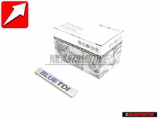 Genuine VW BLUE TDI Rear Boot Badge Emblem Blue Chrome - 3C0853675BQWWS