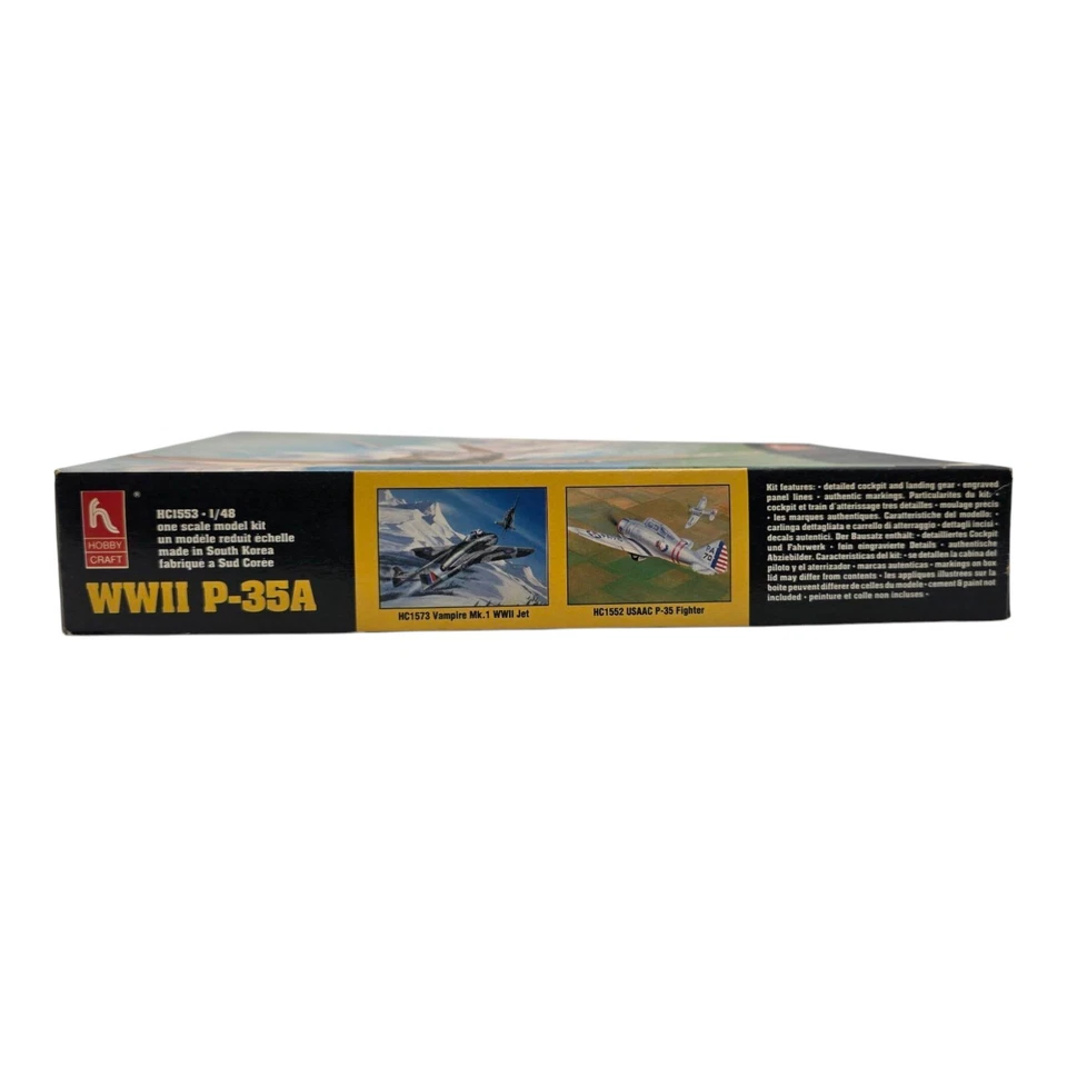 Hobbycraft HC1553 WWII P-35A modelo kit iniciado por expertos p1 Foto 2 de 4