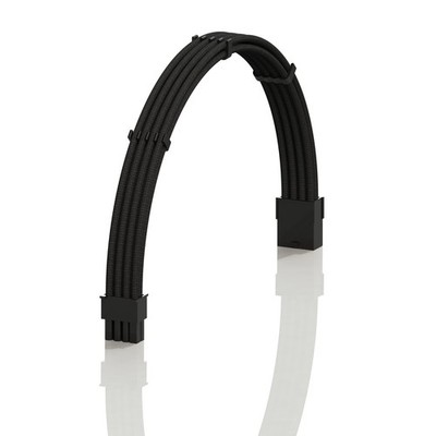 8Pin PSUGPU Power Extension Cable Braided Black 30cm For AMD NVIDIA