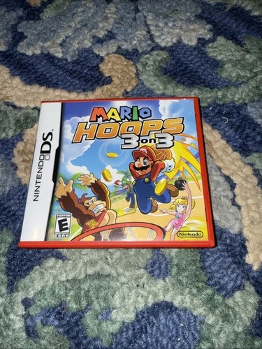 Mario Hoops 3 on 3 (Nintendo DS) Lite DSi XL 3DS 2DS w/Case & Manual Tested