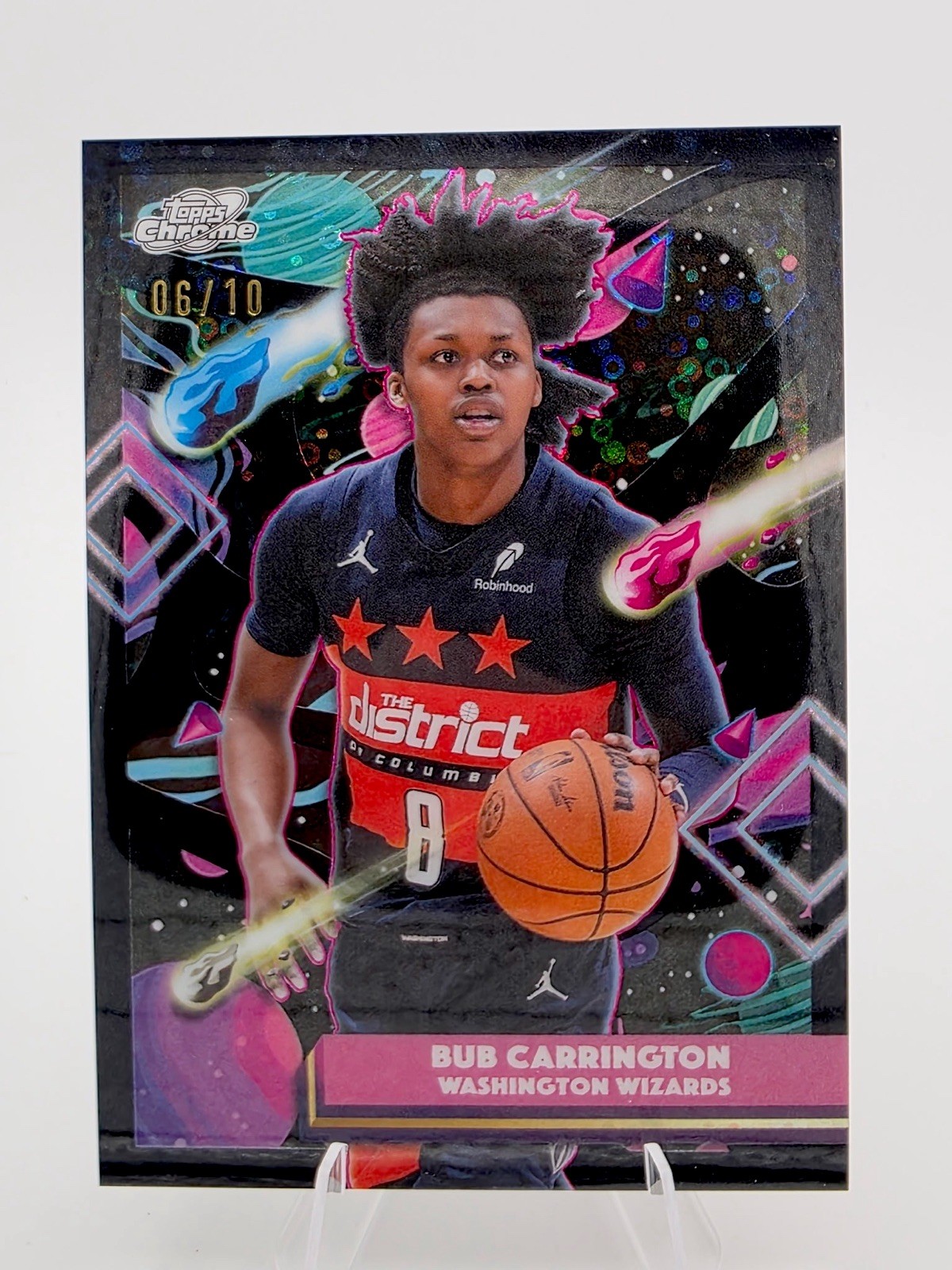 2025 Topps Cosmic Chrome Bub Carrington Black Eclipse Refractor #194 6/10