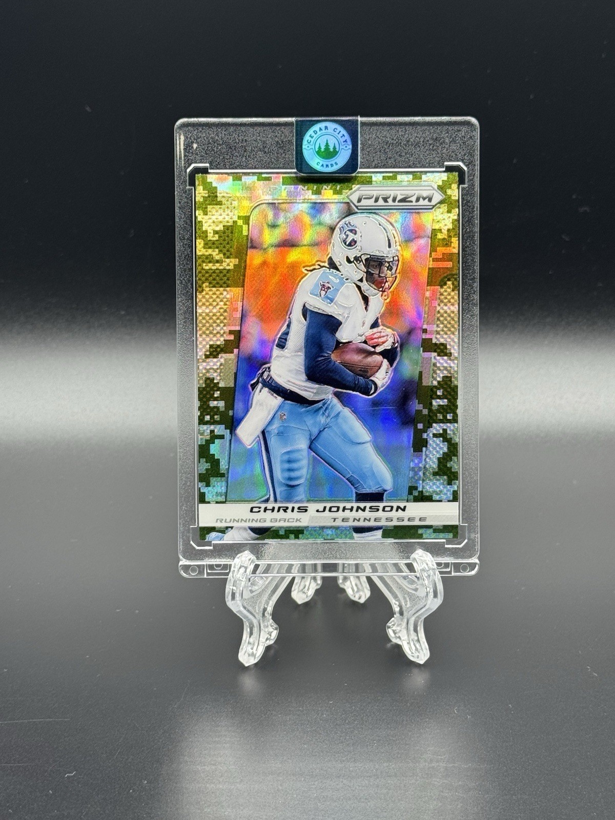 2013 Panini Prizm Chris Johnson Camo Prizm Holo Tennessee Titans 2nd Year Prizm