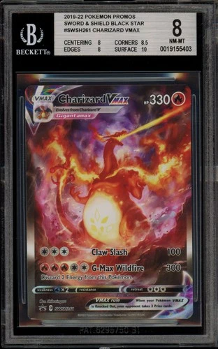 Pokemon Charizard VMAX Ultra-Premium Coll. Full Alt Art Promo SWSH261 BGS 8