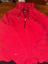 Nike Air Jordan Retro 11 Hoodie 1/4 Zip Red 3XL Jumpman *bleach Stain